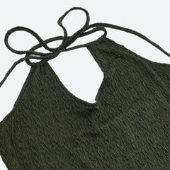 Halter Neck Knitted Mini Dress