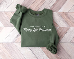Merry Little Christmas Voguish Campus All-Match Female Hoodie Green / S Hoodies-L