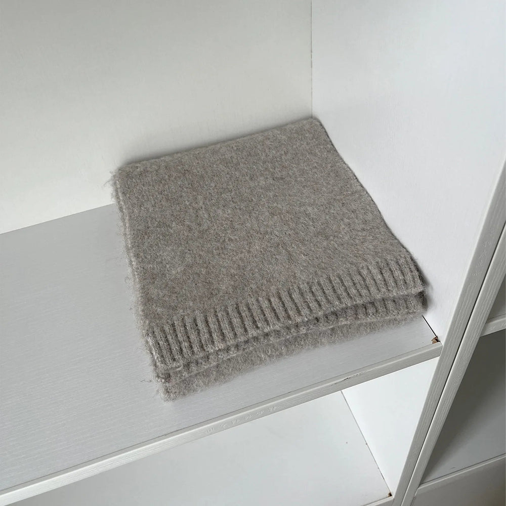 Soft Wool Blend Solid Color Winter Scarf Dark Grey / L157Cm W22Cm Scarfs-L