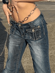 Low Rise Vintage Cargo Jeans