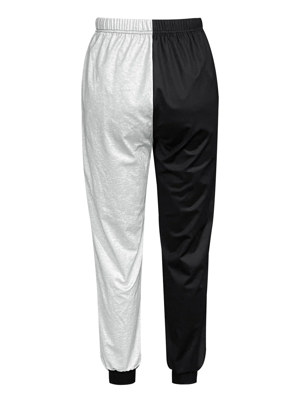 Color Block Jogger Letter Patchwork Print Knitting Casual Slant Pocket Pants