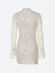 Lace Cut Out Mini Dress