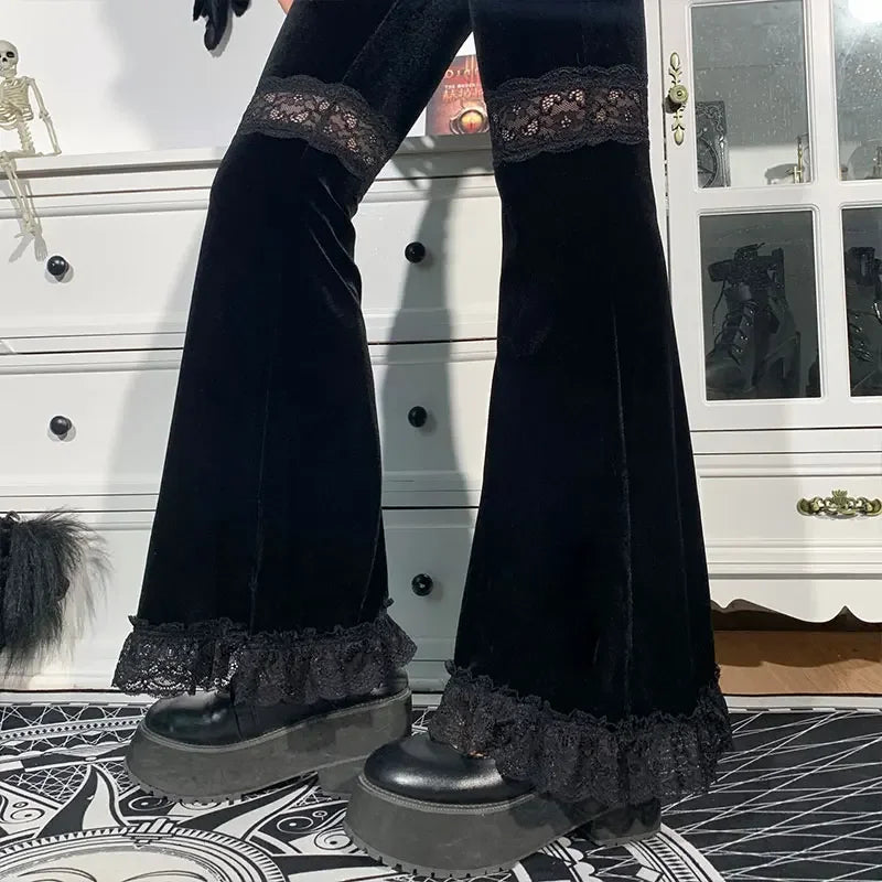 Mall Halloween Goth Flared Pants