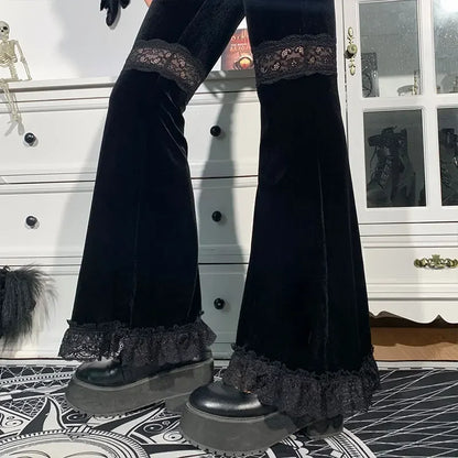 Mall Halloween Goth Flared Pants