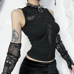 Mall Goth Sleeveless Bandage Vintage Harajuku Punk Crop Top