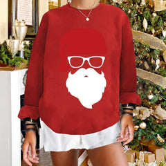 Grid Pattern Cartoon Winter Warm Hooded Crewneck Christmas Hoodie Red2 / S Hoodies-L