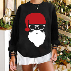 Grid Pattern Cartoon Winter Warm Hooded Crewneck Christmas Hoodie Black1 / S Hoodies-L