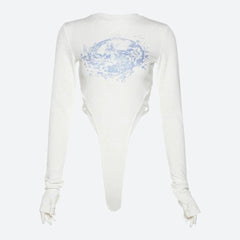 Mythology Figure Printed Bodysuit