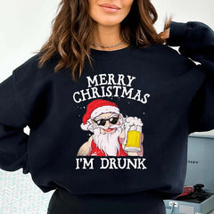 Graphic Santa Claus Reindeer Navidad Harajuku Y2K Unisex Christmas Hoodie Black 2 / M Hoodies-L