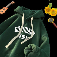 Retro Casual High Street Letter Hoodie