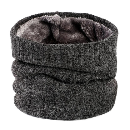 Cashmere Knit Ring Wool Neck Warmer Scarf for Women