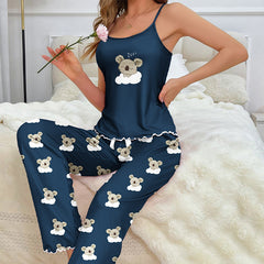 Sexy Strap Sleepwear Girl Homewear Christmas Suit