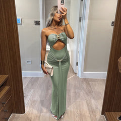 Lucian Maxi Dress-Green
