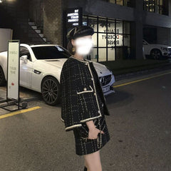 New Fall Tweed French Chic Skirt Two-Piece Suit