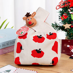 Christmas Woven Practical Gift Candy Handheld Bag