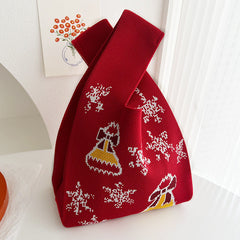 Christmas Knitted Handheld Candy Gift Packaging Bag