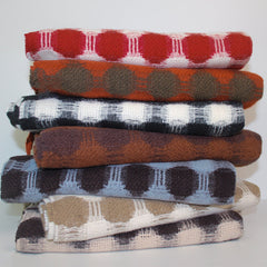 Reversible Polka Dot Fringe Christmas Scarf