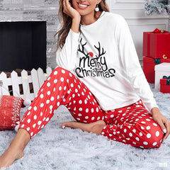 New Autumn Winter Christmas Printed Long Sleeve Suit