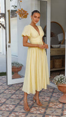 Lyara Midi Dress - Yellow