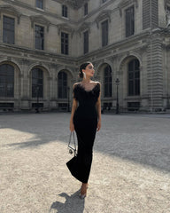 Ostrich Fur Tube Top Dress Bandage One Piece Dress