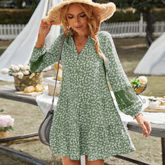 WearBabydoll Dress Lace Stitching Dress Casual Vacation