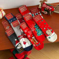 Cute Christmas Pattern Mid Calf Warm Christmas Socks