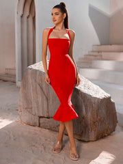 Bandage Dress Evening Dress Bandage Dirndl Halter Fishtail Dress Nightclub