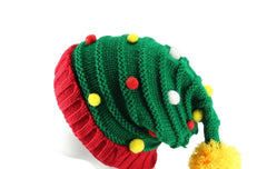 Multicolor Bobble Knit Christmas Hat