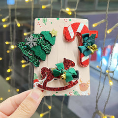 Christmas Cartoon Sparkle Clip Hair Accessory