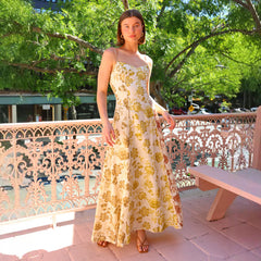 Casual Printing Backless Spaghetti Straps Large Swing Dress