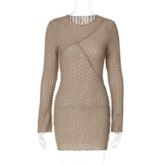 Dress Slim Fit Long Sleeve Ripped Hip for