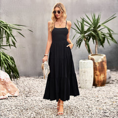 Solid Color Dress Elegant Dress Maxi Dress