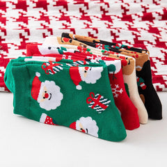 Cartoon Christmas Thick Warm Cute Crew Christmas Socks