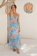 Adult Lady like Woman Thin Strap Beauty Back French Low Cut Sling Dress