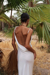 Sleeveless Camisole Gown Backless Dress