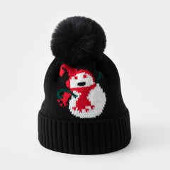 Snowman Pom Pom Knit Christmas Hat