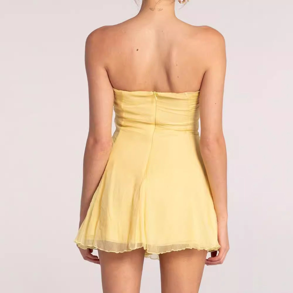 High-End Hollow Strapless Bandage Prom Dress promdress-250223