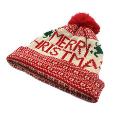 Textured Santa Print Christmas Hat