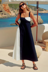 Vacation Sling Color Matching Dress
