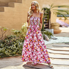 Print Dress Vacation Casual Bohemian Strap Dress