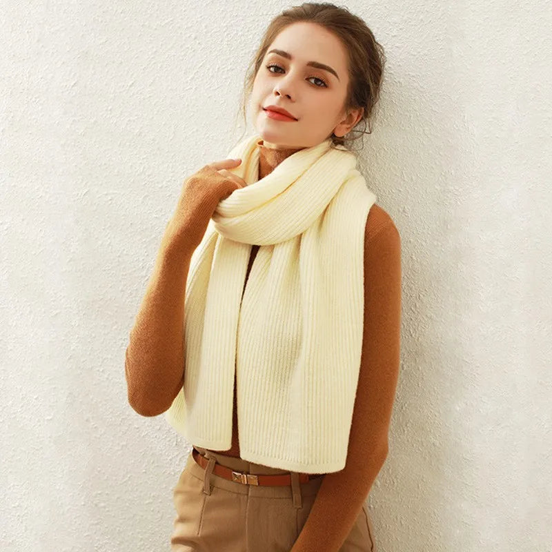Cashmere Scarf For Women - Thick And Warm Winter Beige / L170Cm W30Cm Scarfs-L