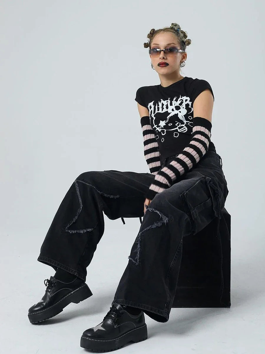 Star Halloween Edge Raw Pants