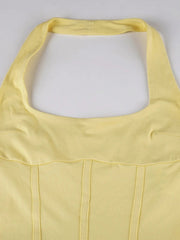 Ruffled Halter Mini Dress