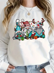 Christmas Dwarf Casual Long Sleeve Crew Neck Fall Winter Hoodie Hoodies-L