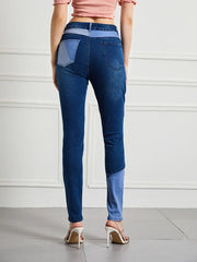 Stretch Patchwork Slim Fashion Vintage Streetwear Denim Jean