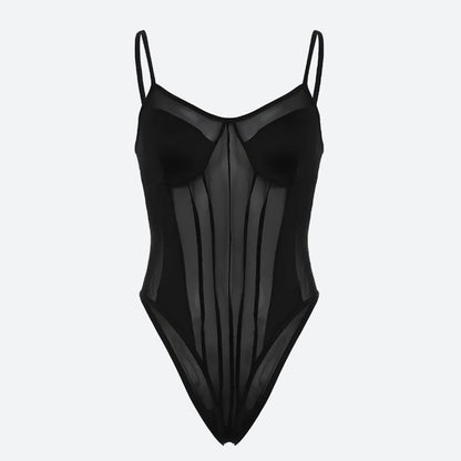 Striped Sheer Bodysuit