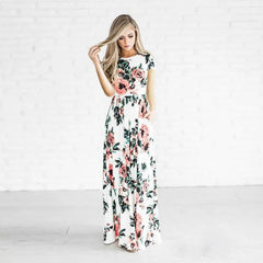 Pink Boho Floral Maxi Floral Dress oldfloraldress-250126