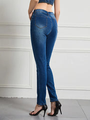 Elastic Slim High Waist Small Feet Casual Autumn Winter Jean