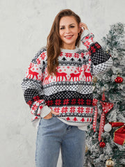 Couples Reindeer Pattern Christmas Sweater Sweaters-L