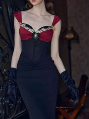 Vintage Corset Bodycon Maxi Dress